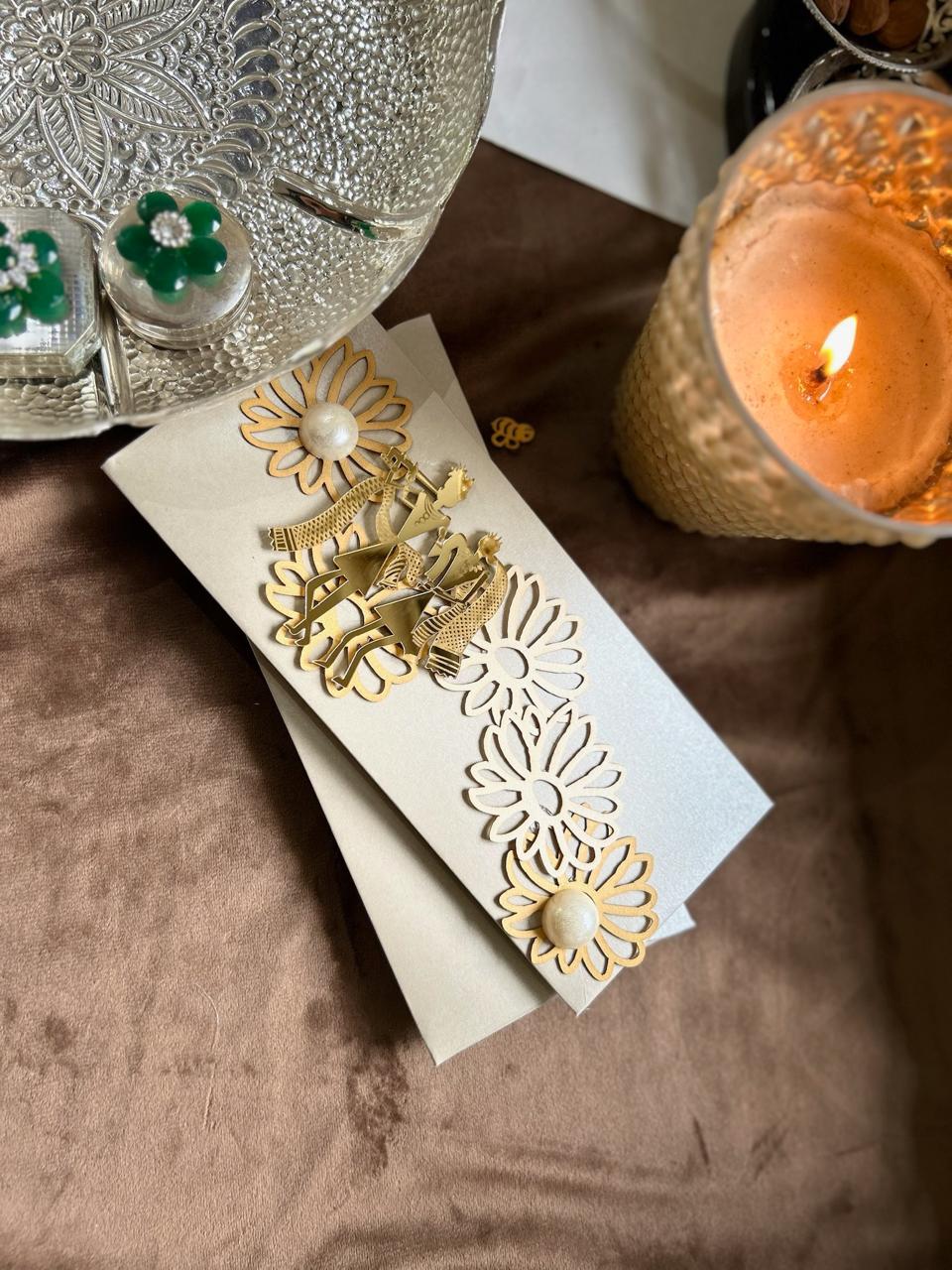 Acrylic Radha Krishna Envelop -Set of 10