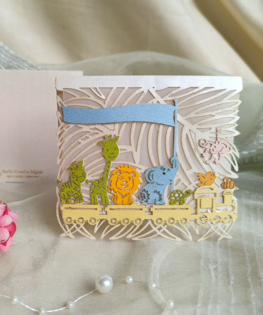 Jungle small envelop white -Set of 5