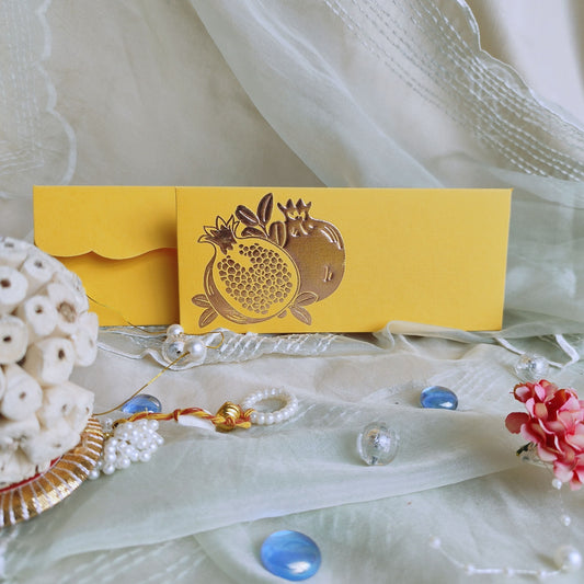 pomegranate Foil  Envelop -set of 10