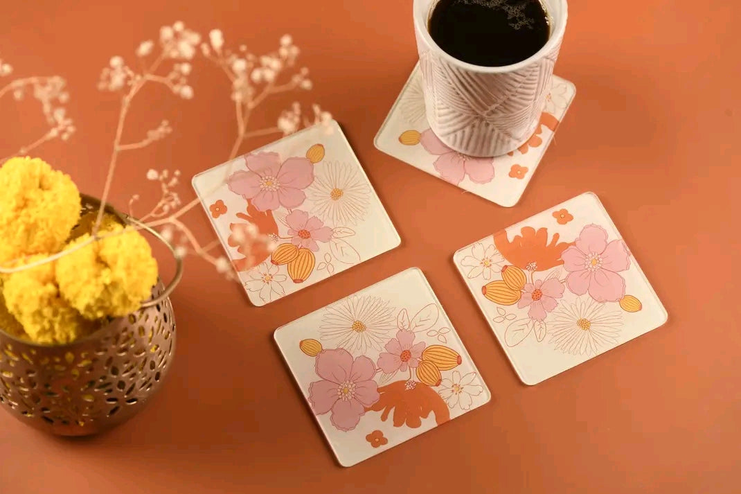 Floral Acrylic Table mat set