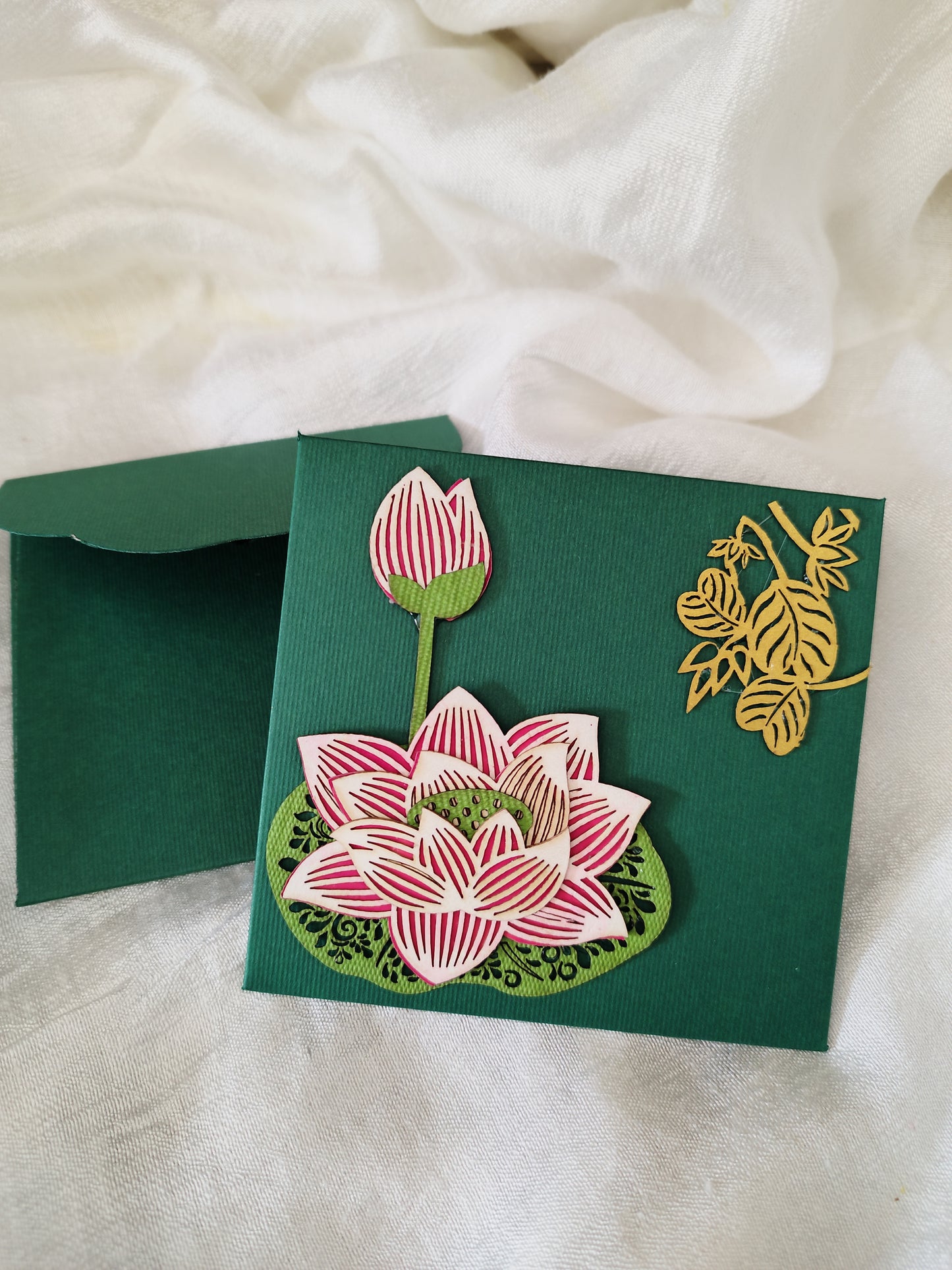 3D Lotus - Lazer Patchwork Small Envelope -set 5