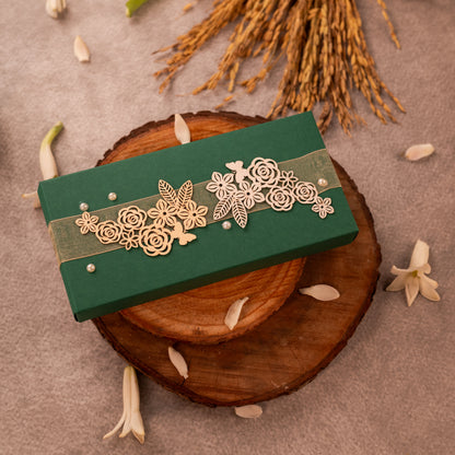 Floral Soft Cash Box Green set of 2