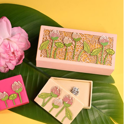 Lotus Bud Full Jali Cash Box, Jewellery Box