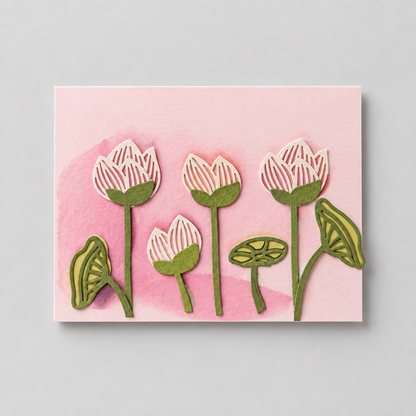 Dolfin 3D lotus buds Small envelope