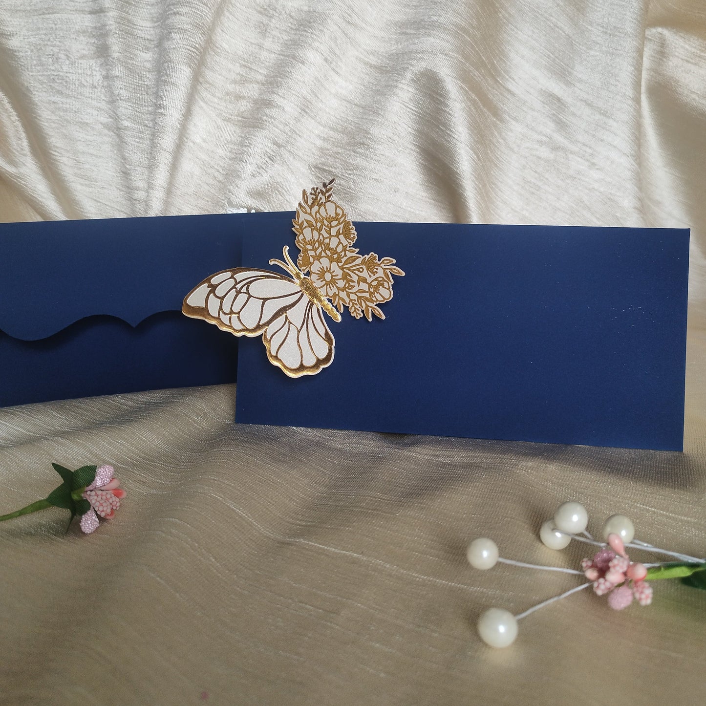 3D Butterfly - Foil Embossed Envelope (set of 5)