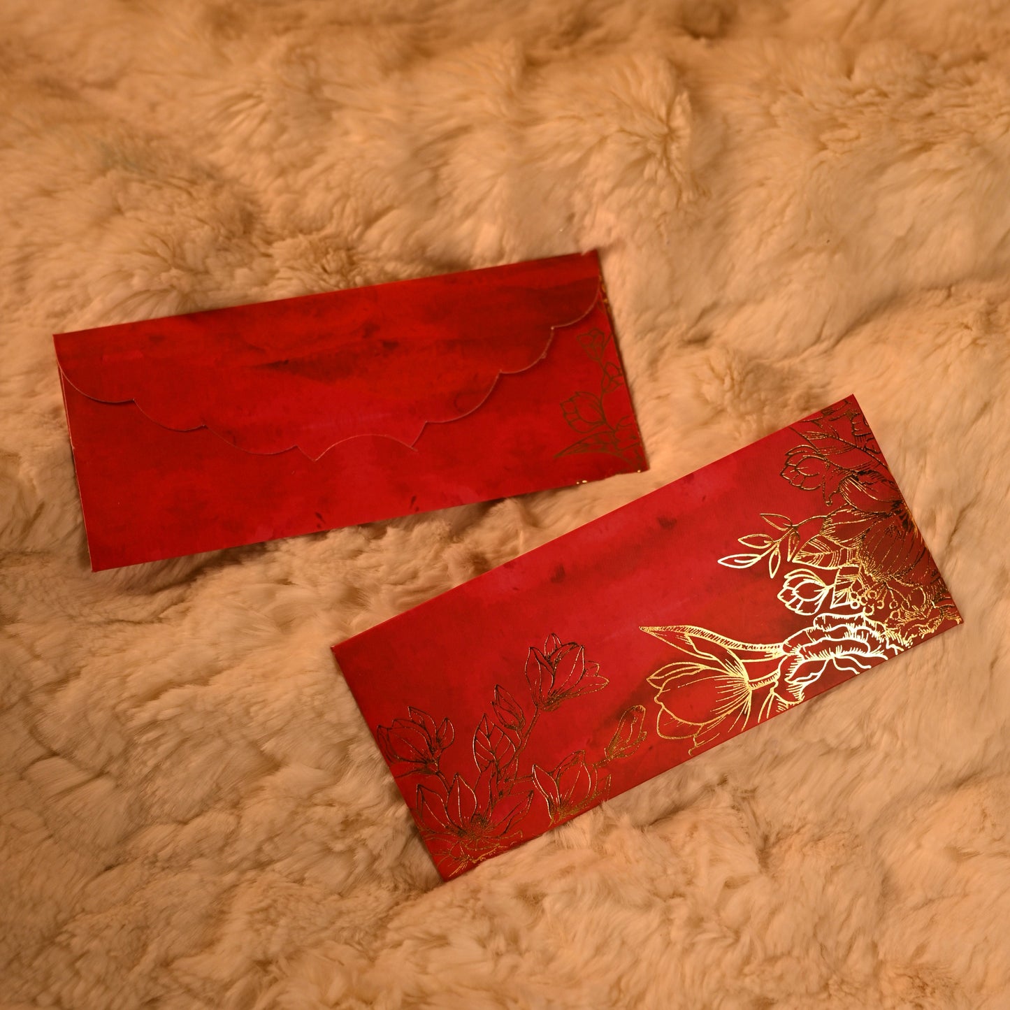 Gold Foil Creepers Red Envelope - Set of 10