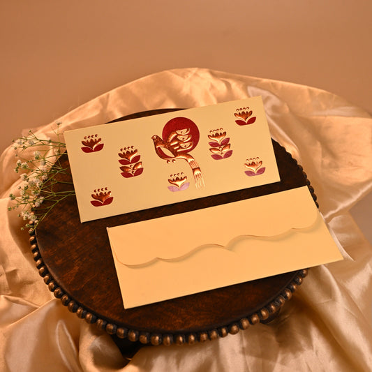 Peacock Foil Envelope - Set of 10