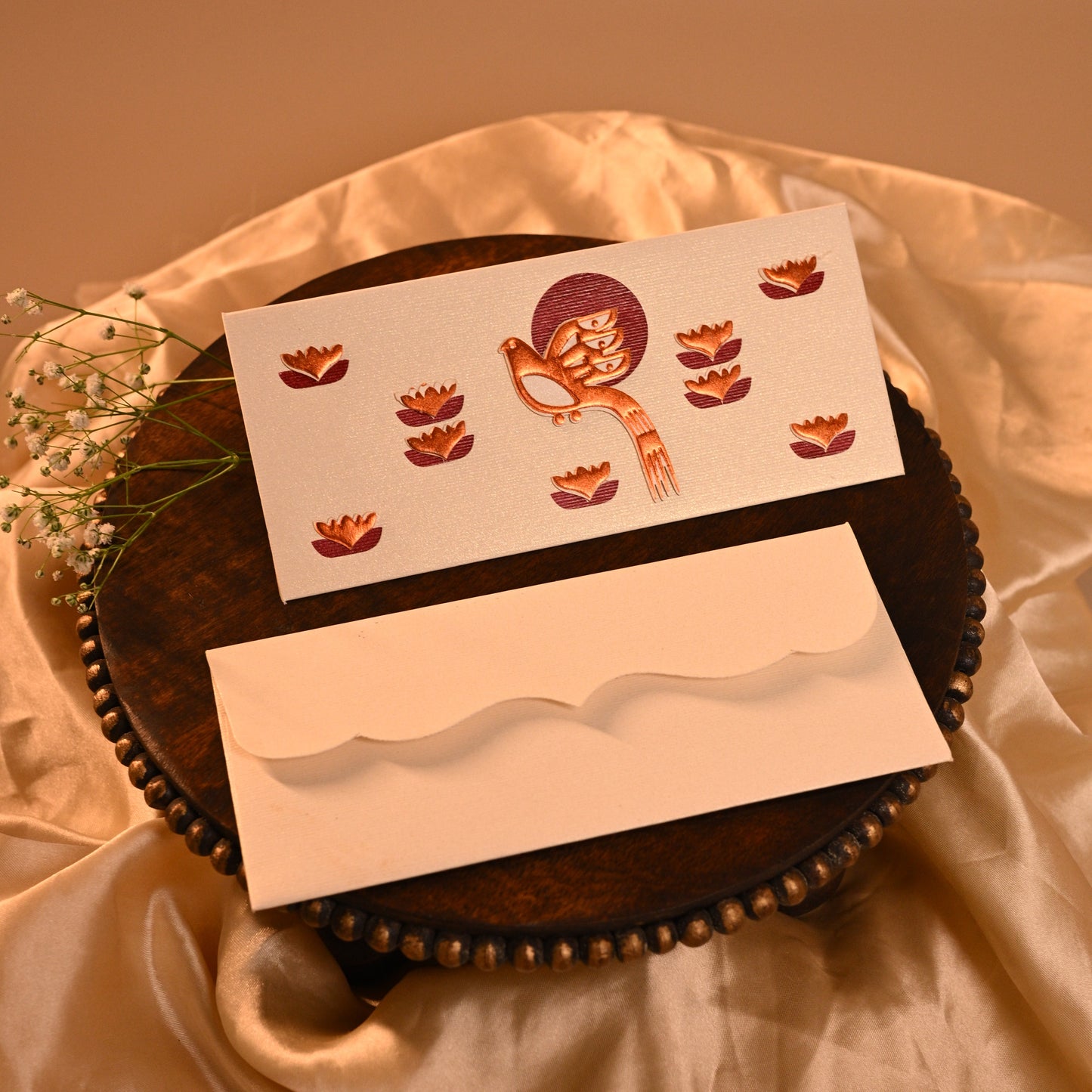 Peacock Foil Envelope - Set of 10