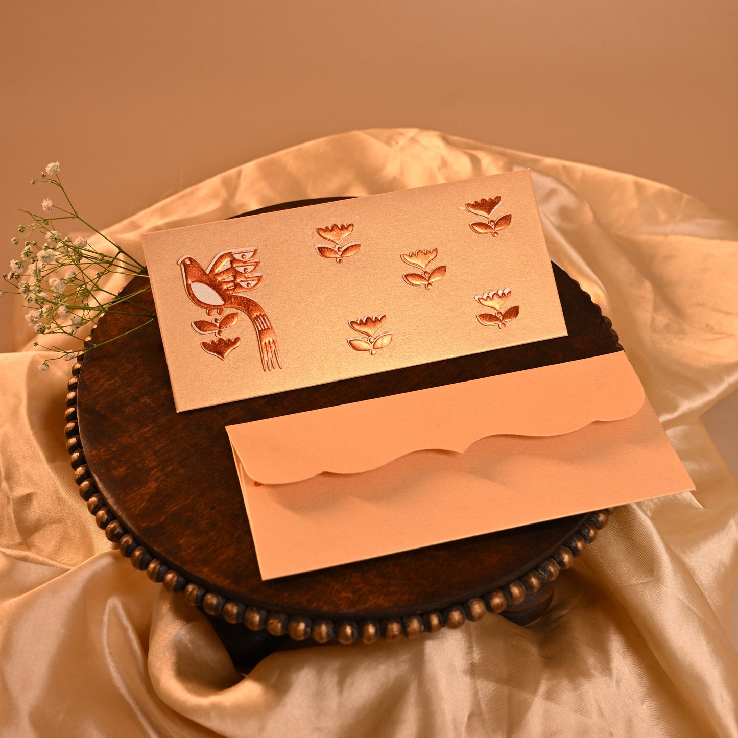 Peacock Foil Envelope - Set of 10