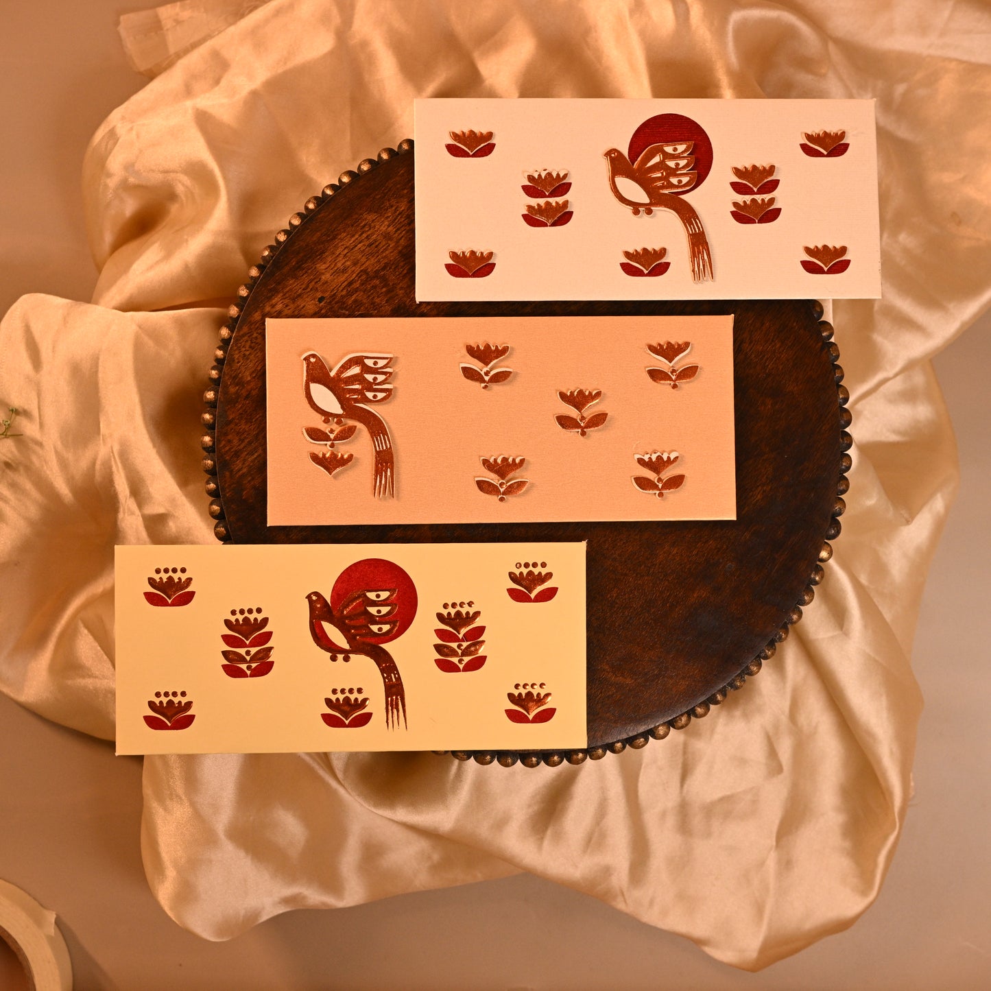 Peacock Foil Envelope - Set of 10