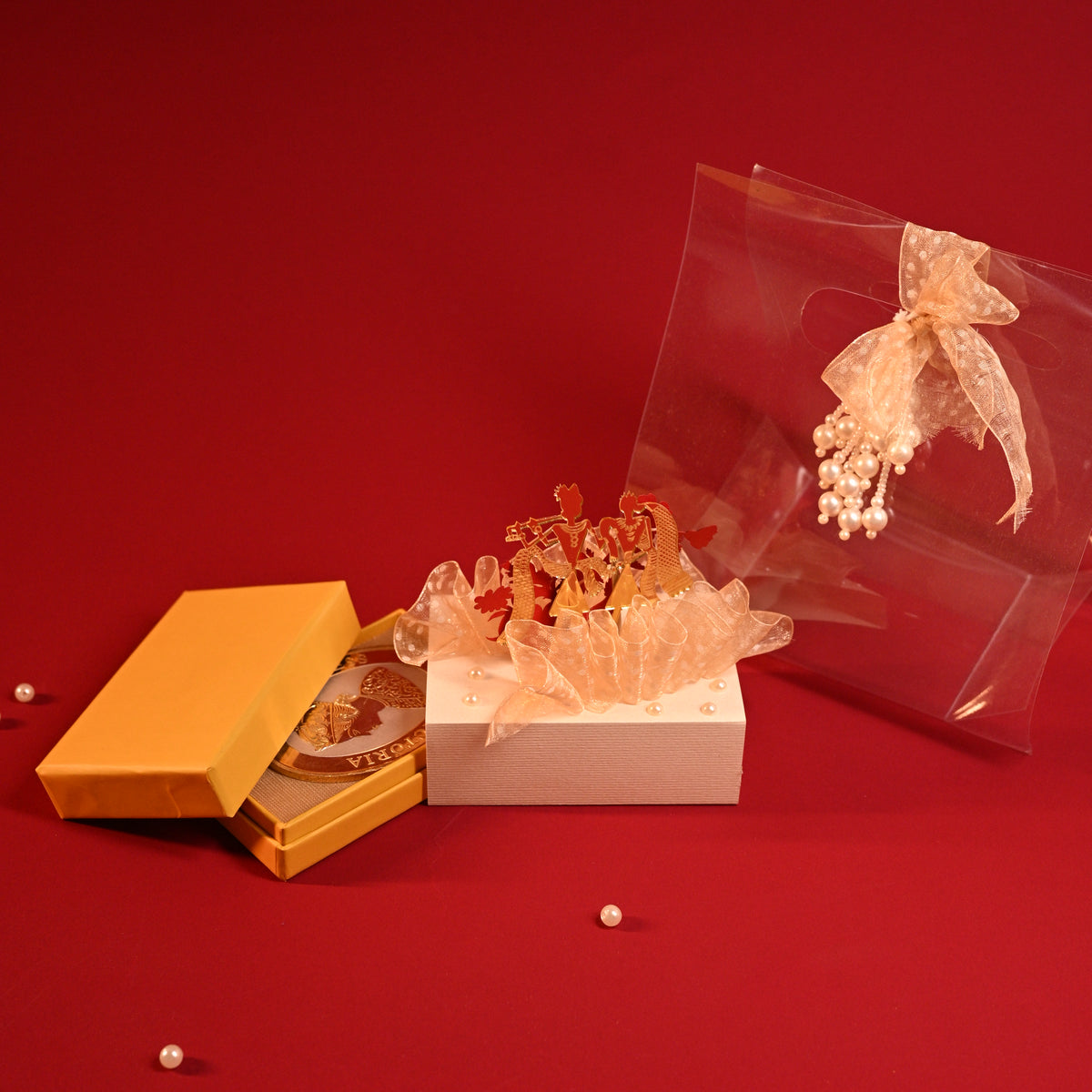 3D Radha Krishna Coin Box with Bag