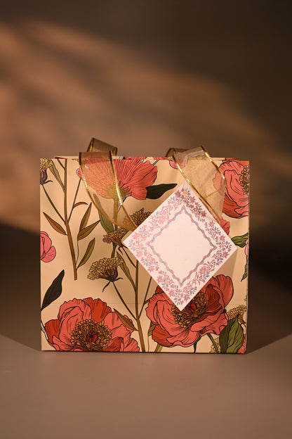 Orange Bloom bag Set of 4