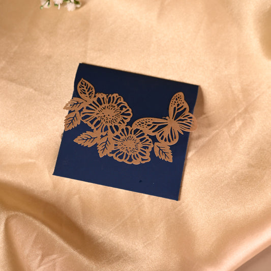 Butterfly Flap Small Envelope Blue - set of 5