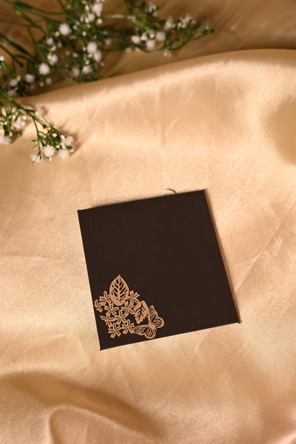 Butterfly Flap Small Envelope Brown -set of 5