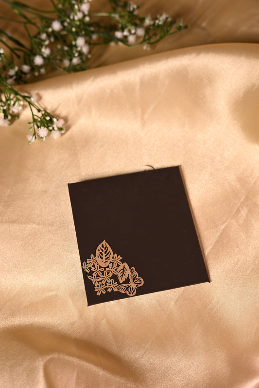 Butterfly Flap Small Envelope Brown -set of 5