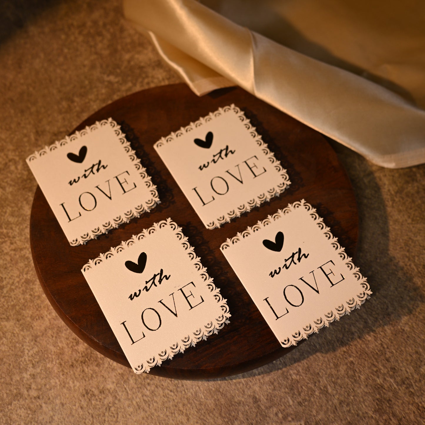 With love Fold tag - Set of 10