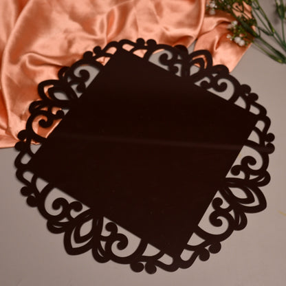 A square dark brown ornate border, Placemat 