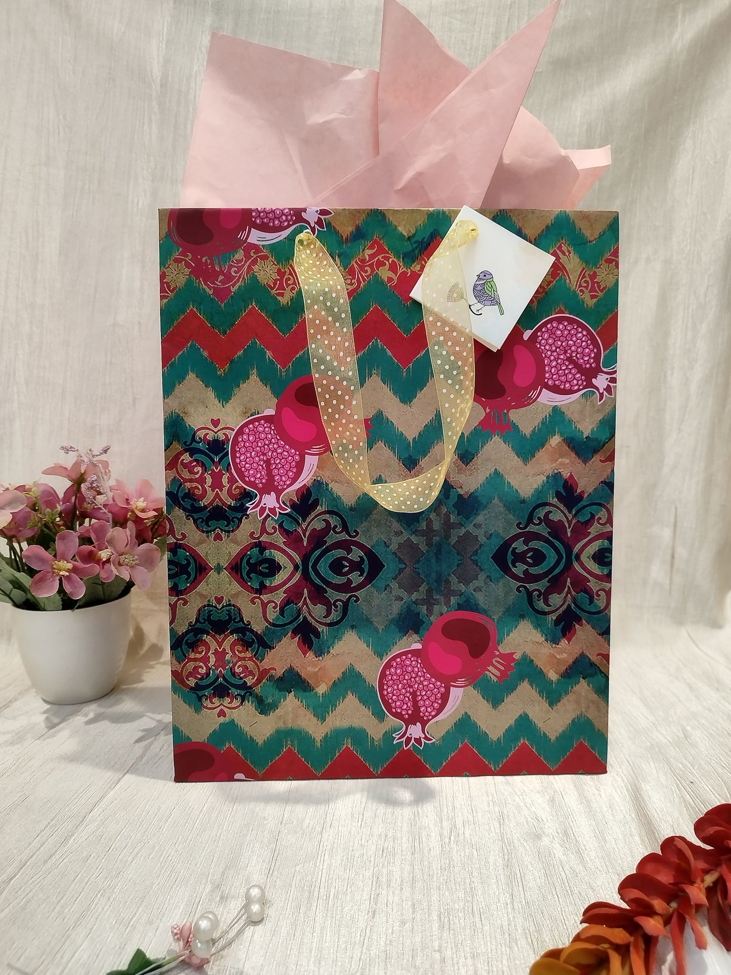 Ambrosia Green Gift -Bag Set of 4