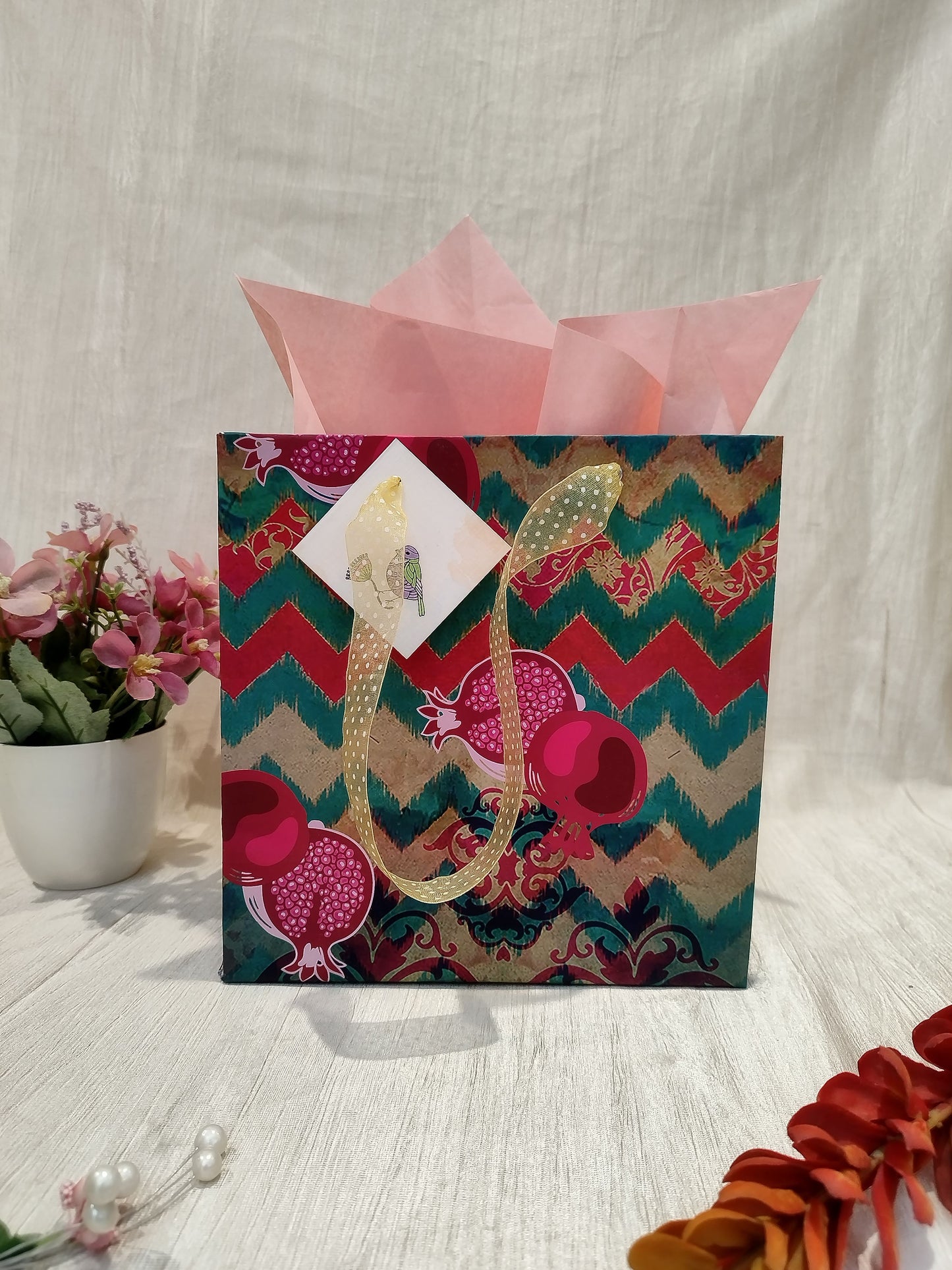 Ambrosia Green Gift -Bag Set of 4