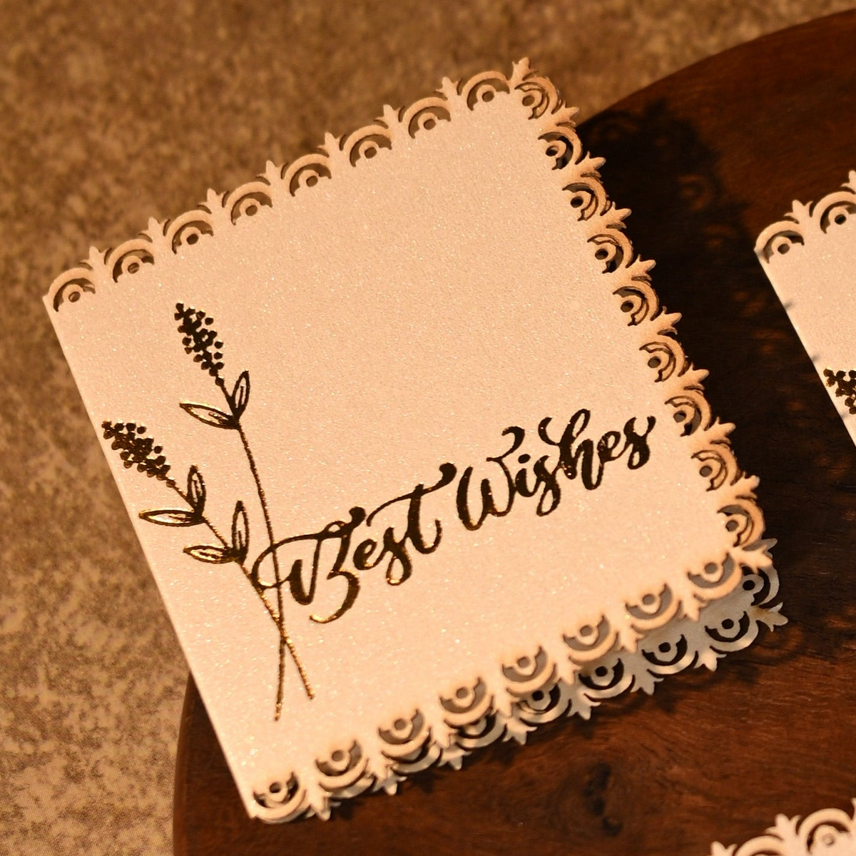 Best wishes  Fold tag - Set of 10