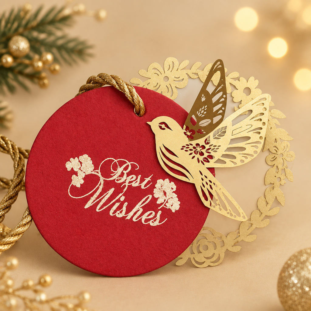 Best wishes 2 layered gift tag 