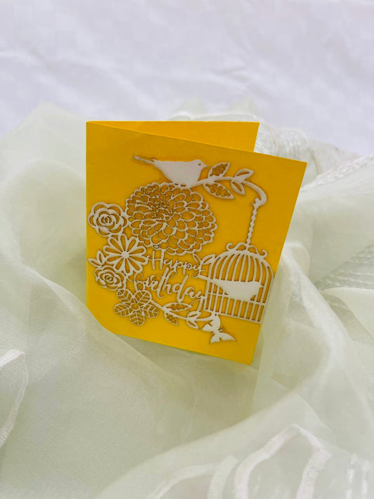 Bird Cage - Birthday Gift Tag (set of 10)