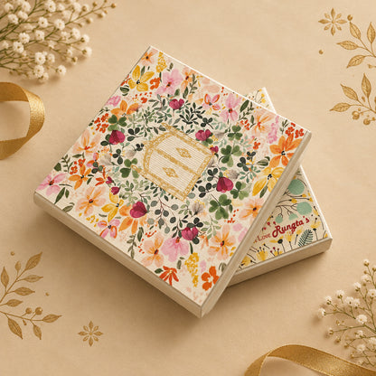 Printed gift box with floral designing