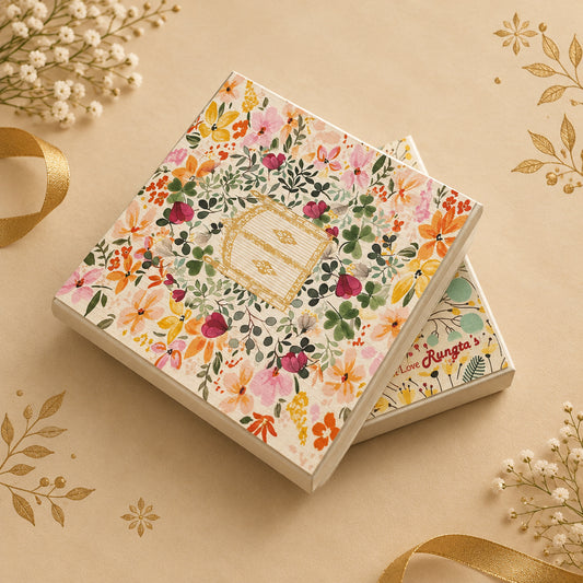 Printed gift box with floral designing