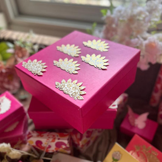 Customized Printed gift box pink