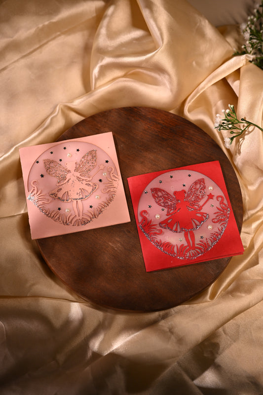 Fairy Gift tag with laser cut angel in the centre
