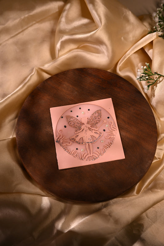 Fairy Gift tag with laser cut angel in the centre