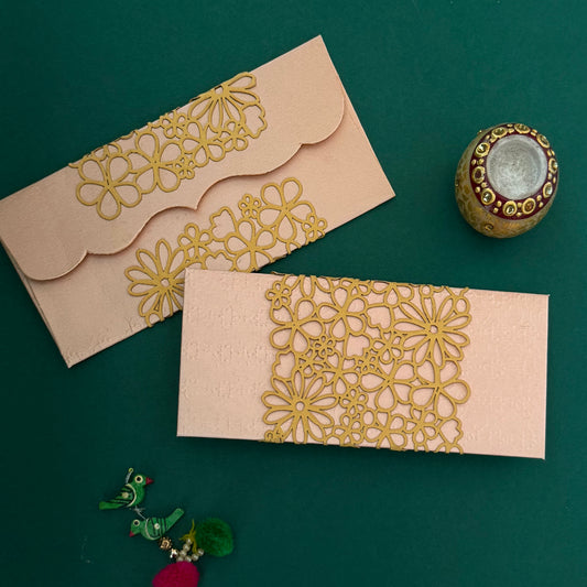 Floral Net Pink Envelop Set-5