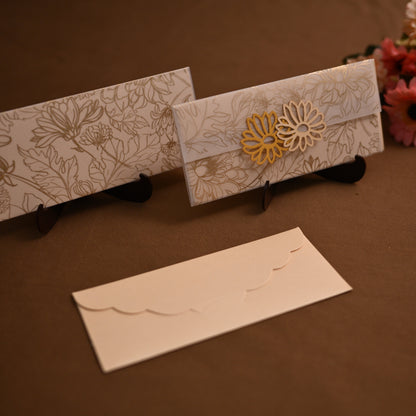 Gold Print Butter Envelope