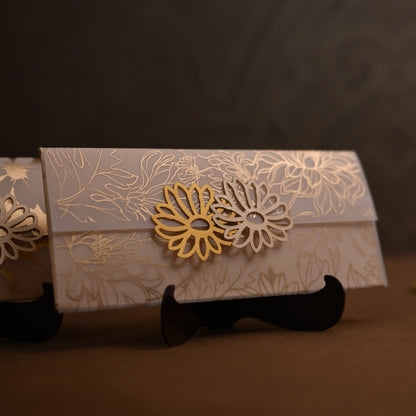 Gold Print fine line Butter Envelope