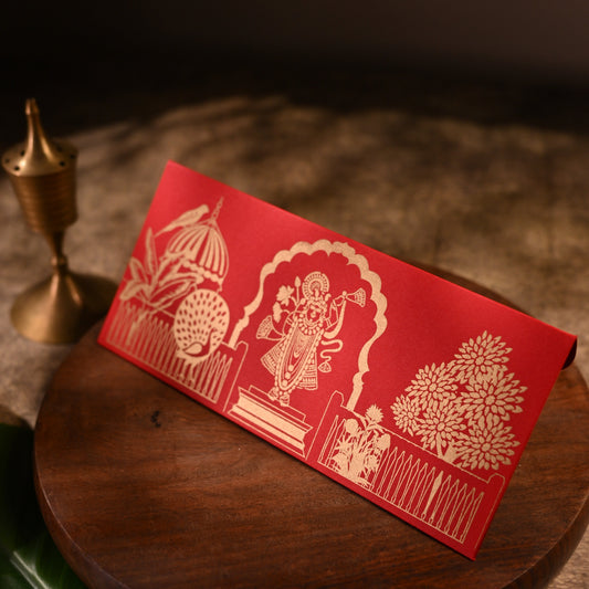 Red envelope with gold patterns