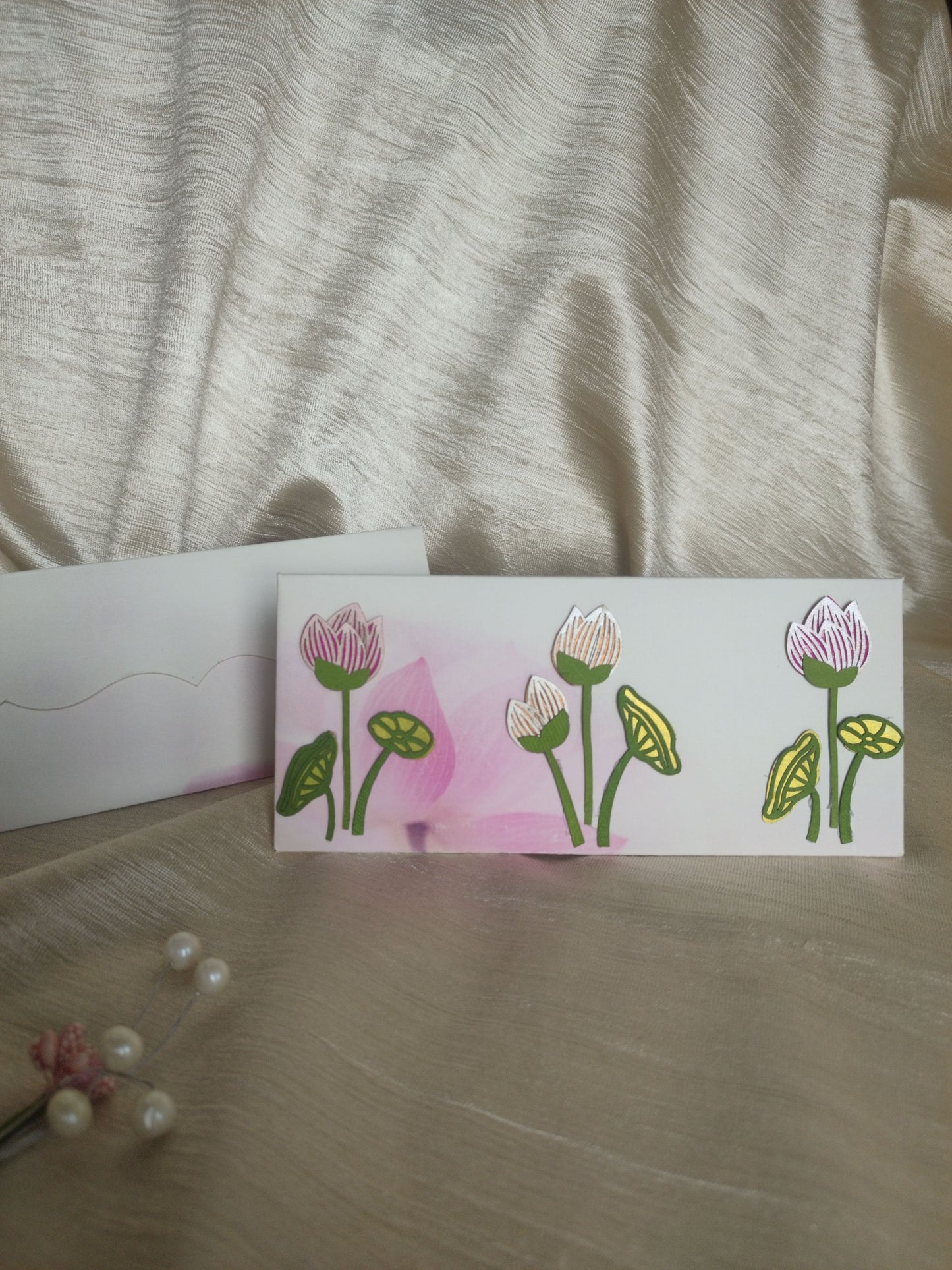 Small Envelop lotus printed