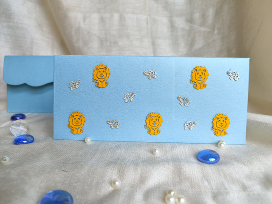 Lion and Tortoise Envelopes -set of 5