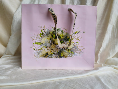 Pink Flower love Ribbon bag -Set of 4