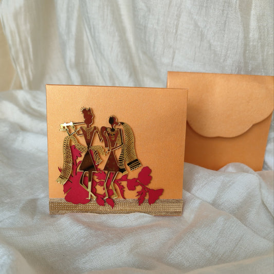 Acrylic Radha Krishna Small Envelop Set of - 5