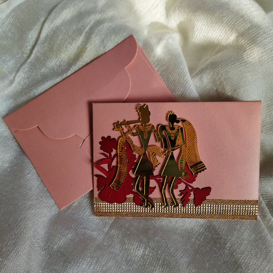 Acrylic Radha Krishna Small Envelop Set of - 5