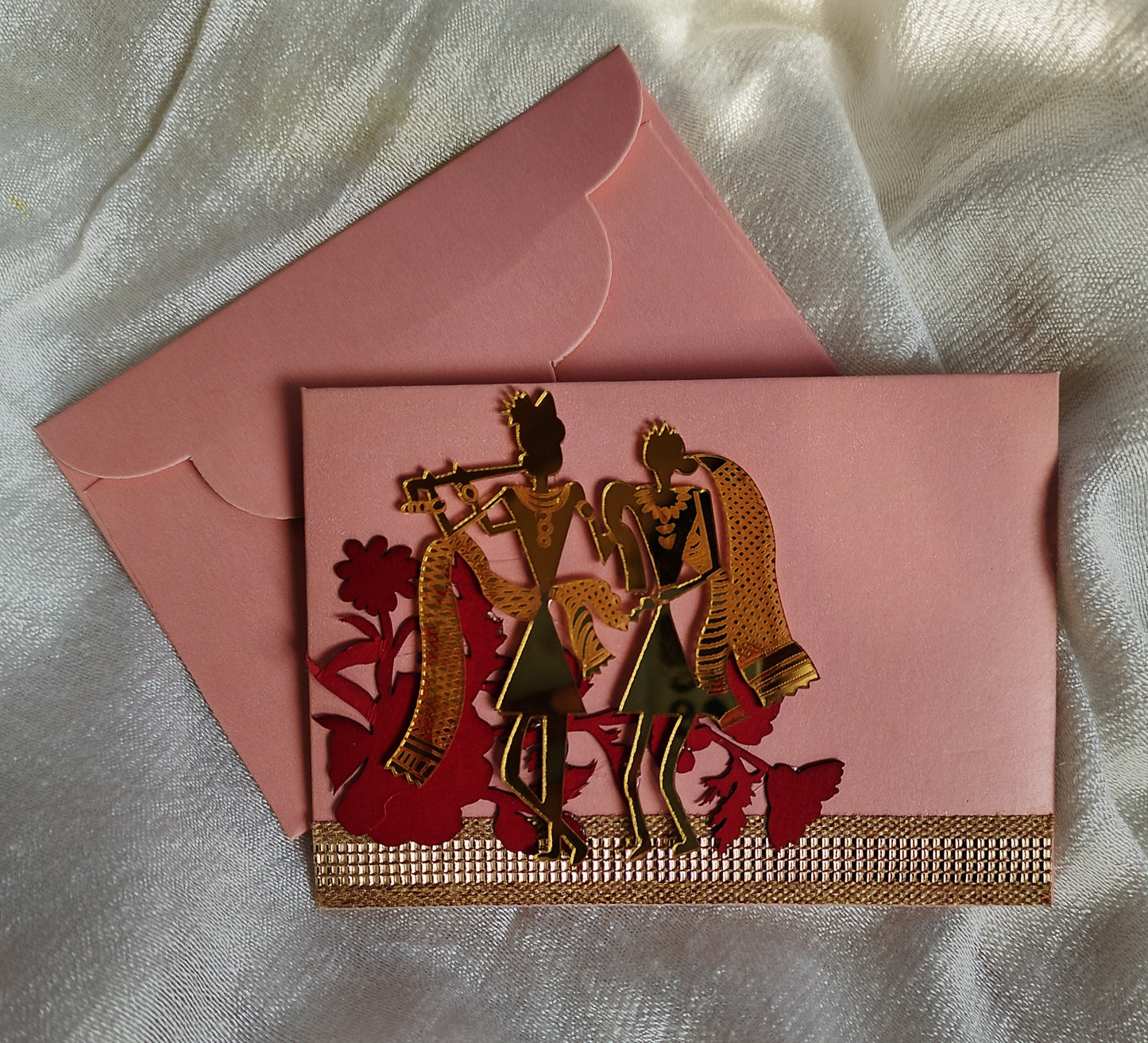 Acrylic Radha Krishna Small Envelop Set of - 5