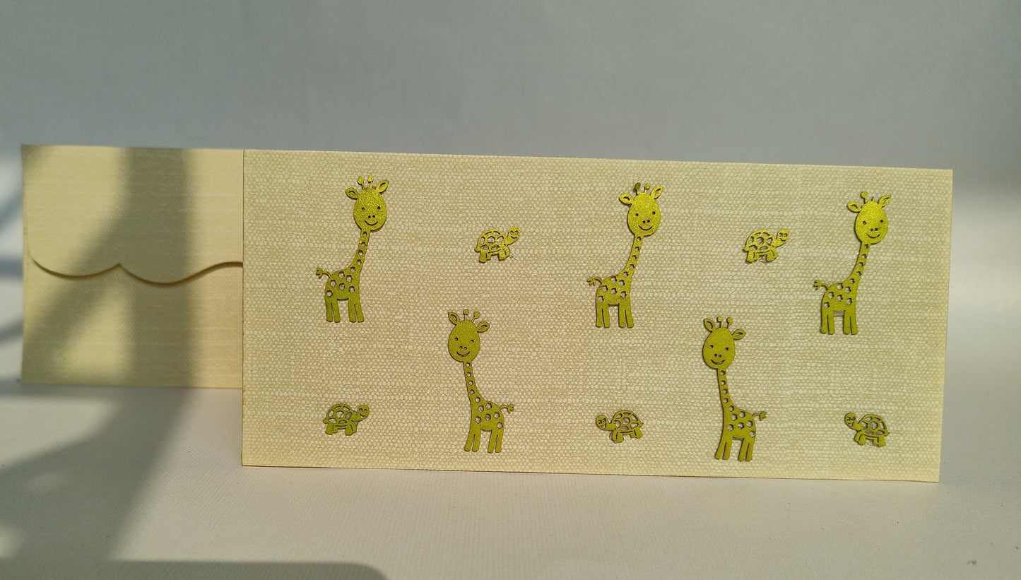 Tortoise and Giraffe Design Envelop set- 5