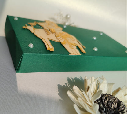 Krishna Cow Soft Cash Box Green set of 2