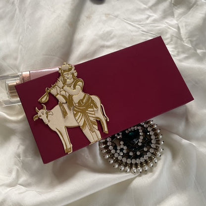 Krishna Cow Soft Cash Box Red set of 2