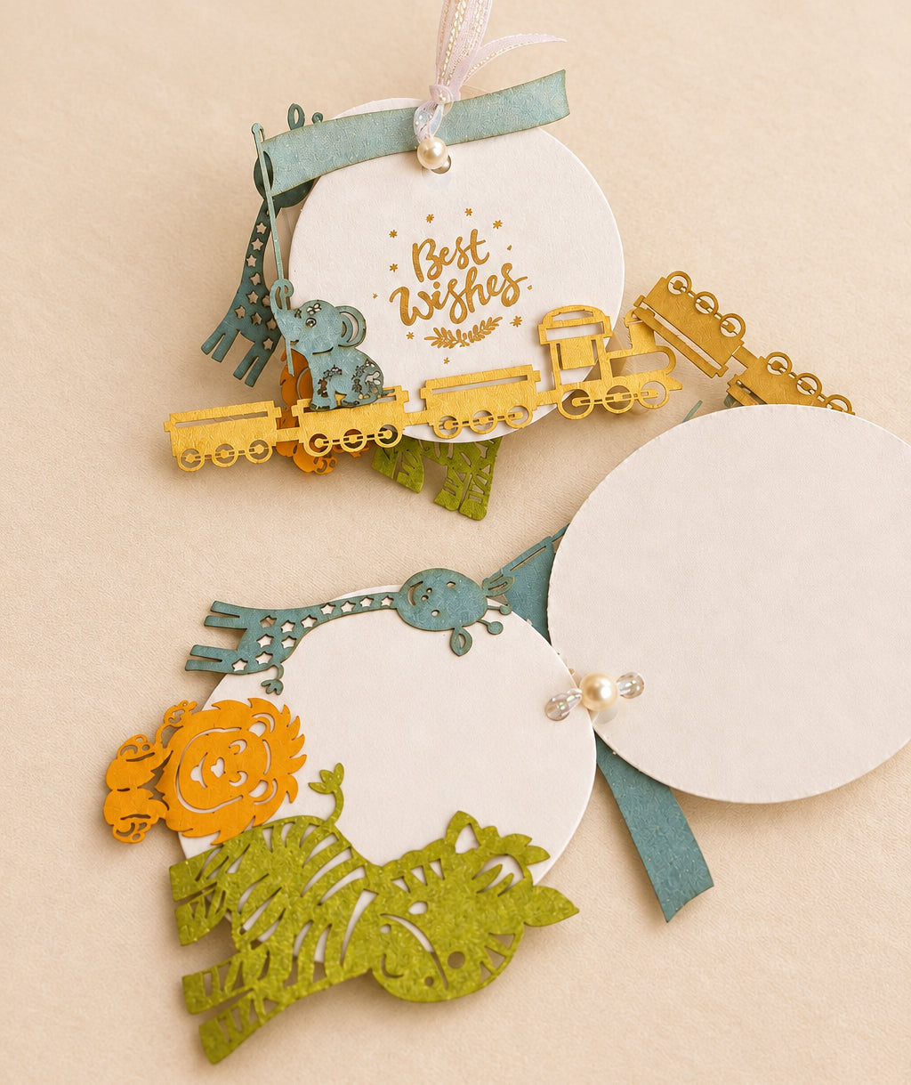 Jungle 2 layer gift tag