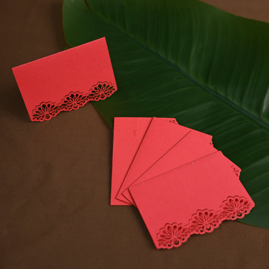 Lotus border folded gift tag