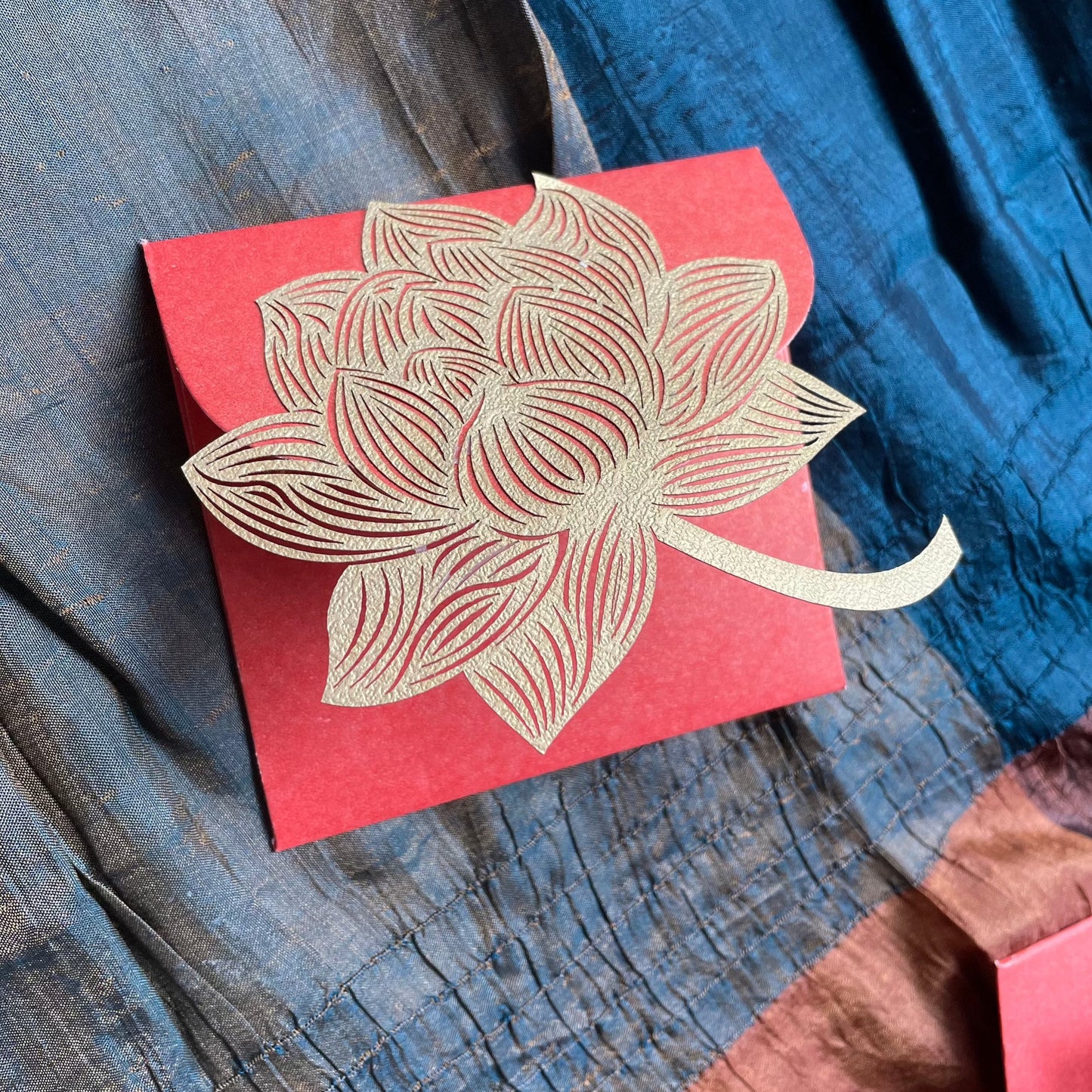 Lotus Square Laser Cut Envelope (set of 5)