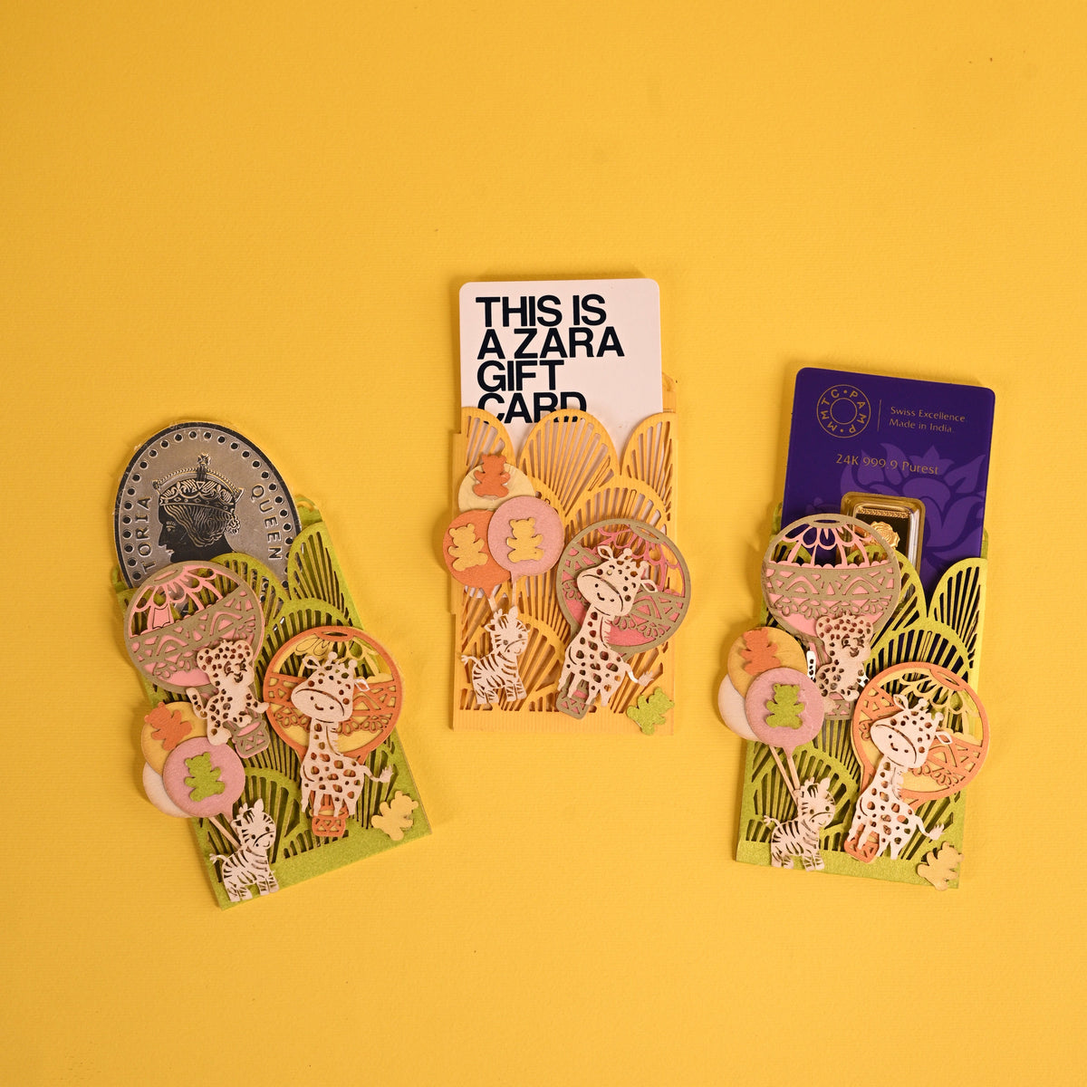 Coin holder, Coin Pocket, Parachute & animal