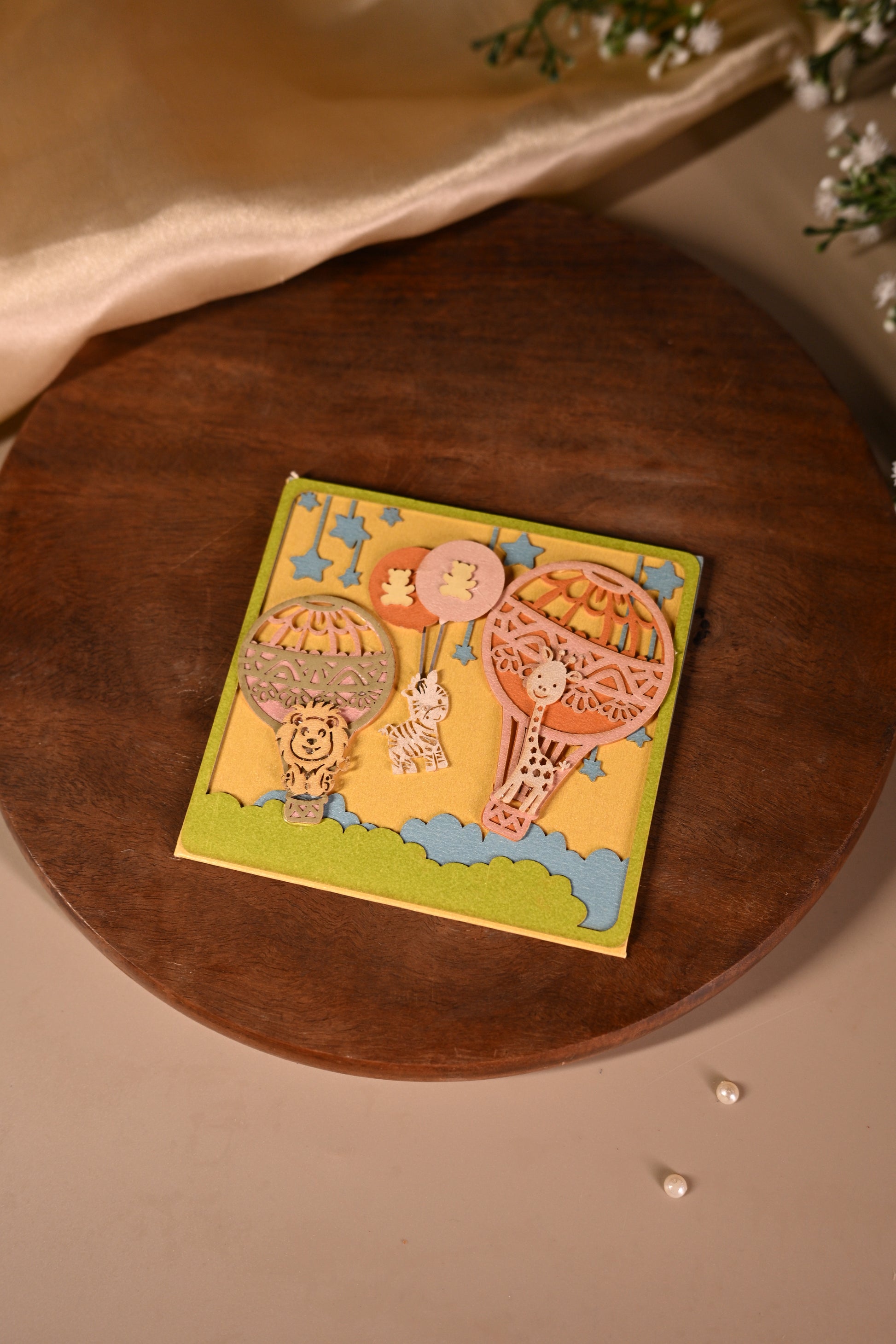 Parachute small newborn envelope with animals