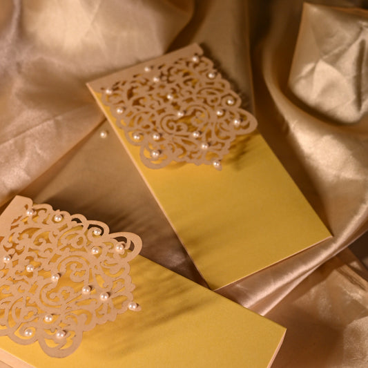 Pearl Sagun money Envelope yellow